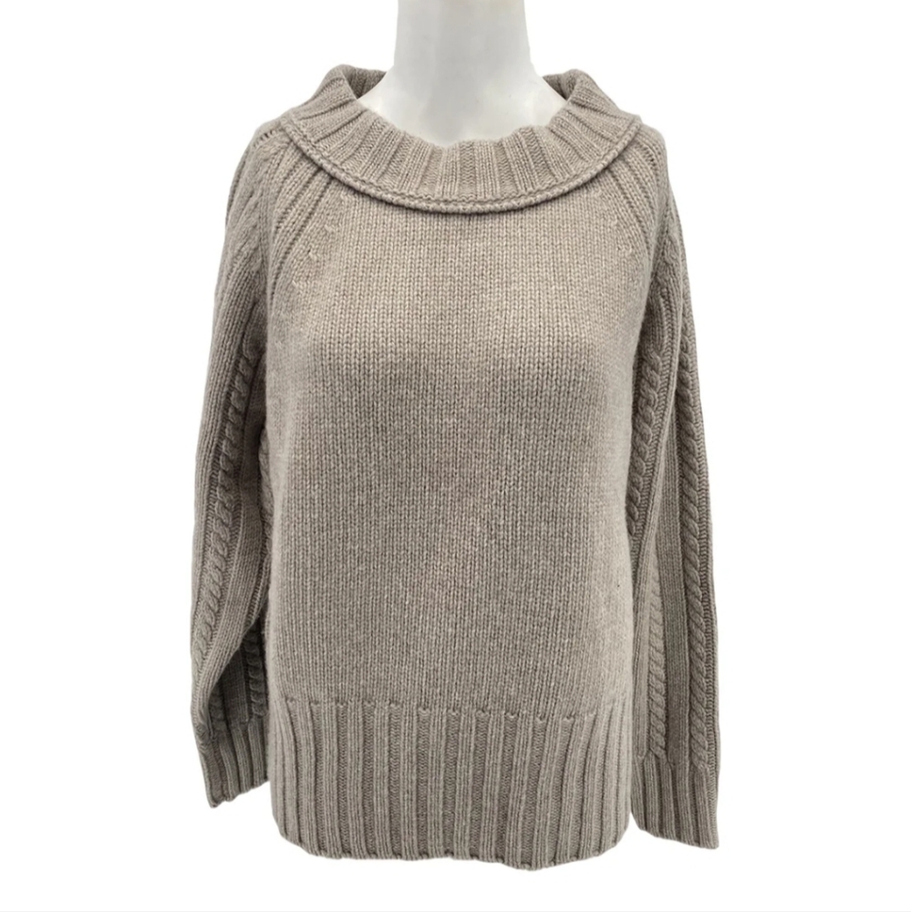 Attire The Studio Beige Wool Sweater